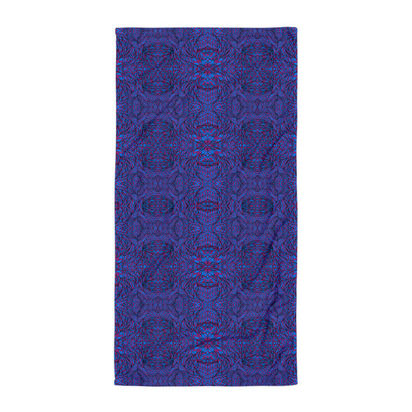 Botanical Purple & Blue Towel